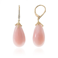 Boucles d'oreilles en or et Opale rose (CIRARI)