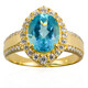 Bague en argent et Topaze Paraiba