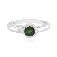 Bague en argent et Diopside de Russie