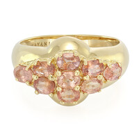 Bague en or et Saphir Padparadscha non chauffé (AMAYANI)