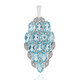 Pendentif en argent et Apatite bleue