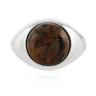 Bague en argent et Pietersite dorée