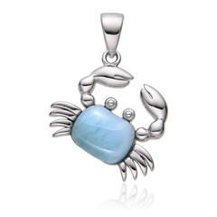 Pendentif en argent et Larimar