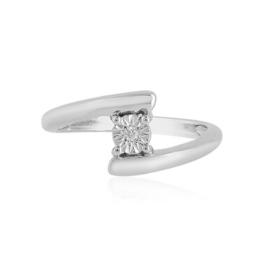 Bague en argent et Diamant SI2 (H)