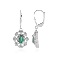 Boucles d'oreilles en argent et Tourmaline verte de Benedito