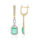 Boucles d'oreilles en or et Emeraude de Zambie AAA (SUHANA)