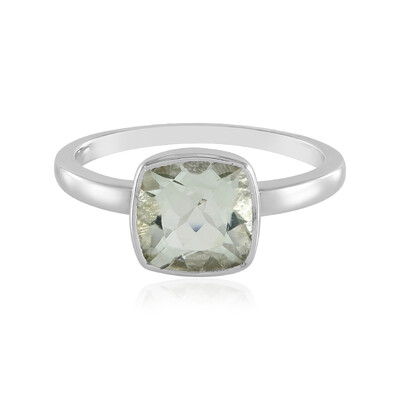 Bague en argent et Améthyste verte