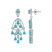 Boucles d'oreilles en argent et Turquoise Sleeping Beauty (Faszination Türkis)