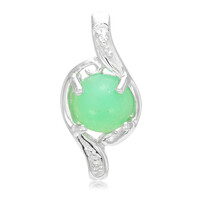 Pendentif en argent et Chrysoprase impériale