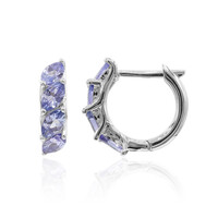 Boucles d'oreilles en argent et Tanzanite