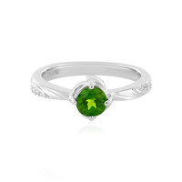 Bague en argent et Diopside de Russie