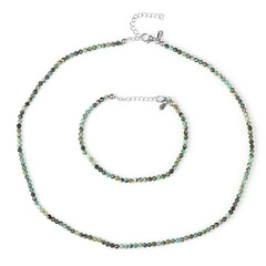 Parure en argent et Chrysocolle