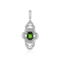 Pendentif en argent et Diopside de Russie