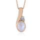 Collier en argent et Pierre de lune bleue (KM by Juwelo)