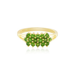 Bague en argent et Diopside de Russie