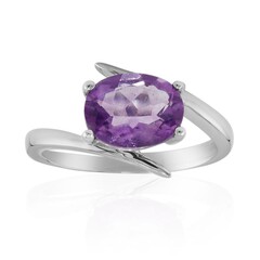 Bague en argent et Fluorite pourpre