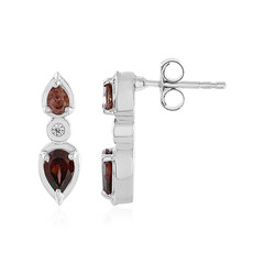 Boucles d'oreilles en argent et Zircon rose