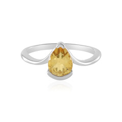 Bague en argent et Citrine