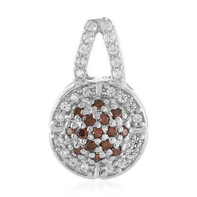 Pendentif en argent et Diamant cognac I3