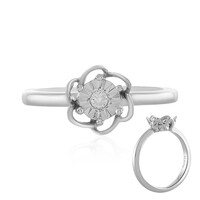 Bague en argent et Diamant I4 (J)