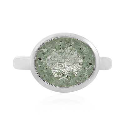 Bague en argent et Améthyste verte (MONOSONO COLLECTION)