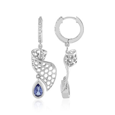 Boucles d'oreilles en argent et Tanzanite