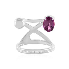 Bague en argent et Grenat magenta (de Melo)