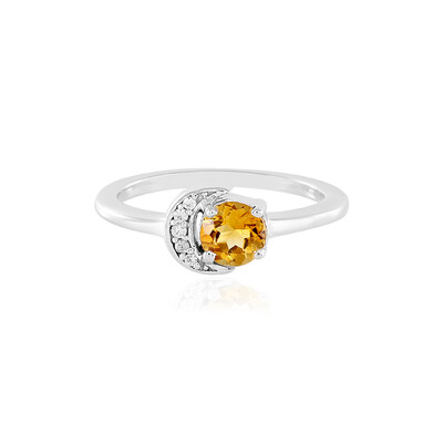 Bague en argent et Citrine