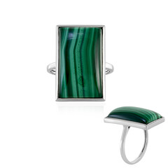 Bague en argent et Malachite