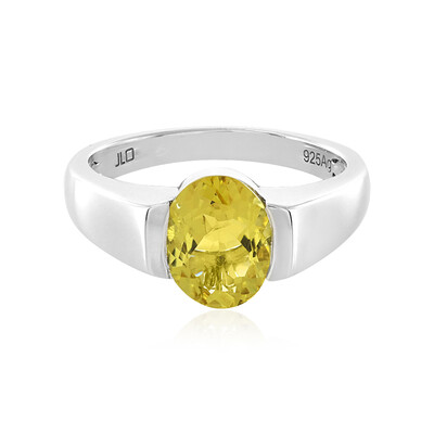 Bague en argent et Béryl jaune