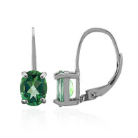 Boucles d'oreilles en argent et Topaze vert papillon