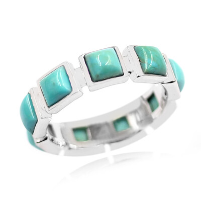 Bague en argent et Turquoise de Tyrone (Anne Bever)