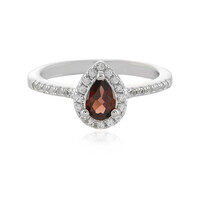 Bague en argent et Zircon framboise