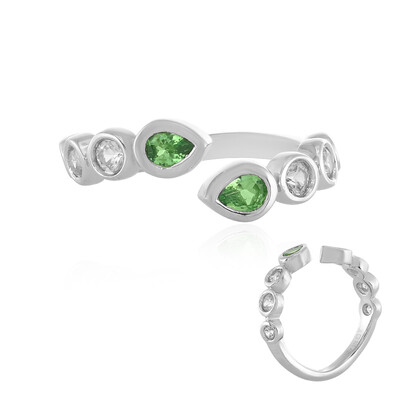 Bague en argent et Tsavorite de Tanzanie