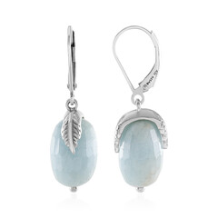 Boucles d'oreilles en argent et Aigue-marine du Brésil