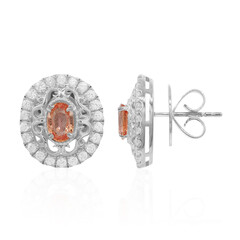 Boucles d'oreilles en argent et Saphir Padparadscha (Dallas Prince Designs)