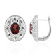 Boucles d'oreilles en argent et Grenat du Mozambique (Annette classic)