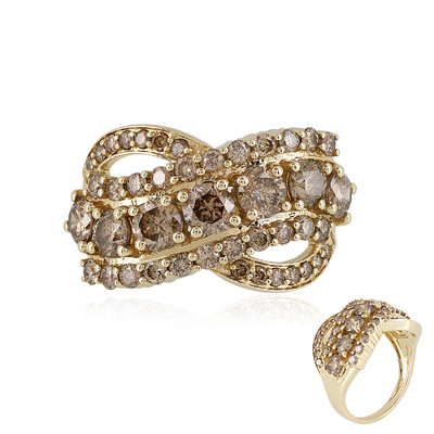 Bague en or et Diamant champagne I2 (de Melo)