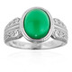 Bague en argent et Agate verte