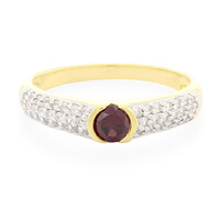 Bague en argent et Rhodolite du Brésil