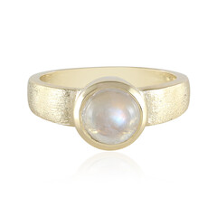 Bague en or et Pierre de Lune arc-en-ciel AAA (Adela Gold)