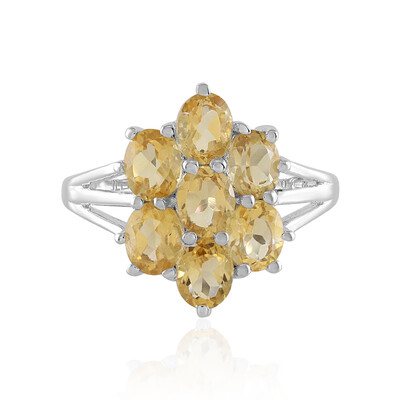 Bague en argent et Citrine