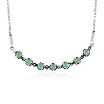 Collier en argent et Turquoise verte (Desert Chic)