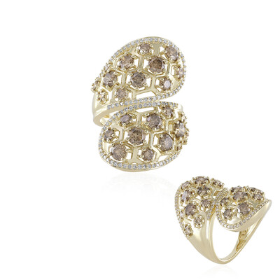 Bague en or et Diamant champagne I2 (de Melo)