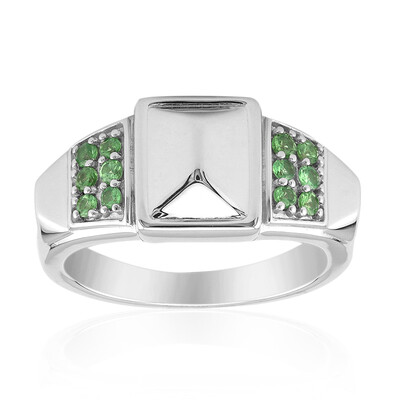 Bague en argent et Grenat Tsavorite du Kenya (Remy Rotenier)