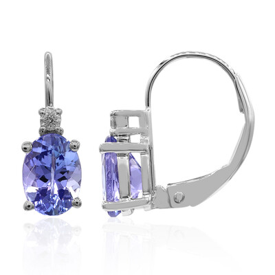 Boucles d'oreilles en or et Tanzanite AAA