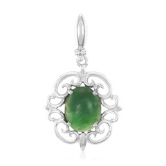 Pendentif en argent et Chrysoprase impériale