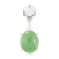 Pendentif en argent et Chrysoprase impériale