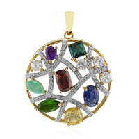 Pendentif en or et Diopside de Russie (Adela Gold)