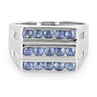 Bague en argent et Saphir bleu